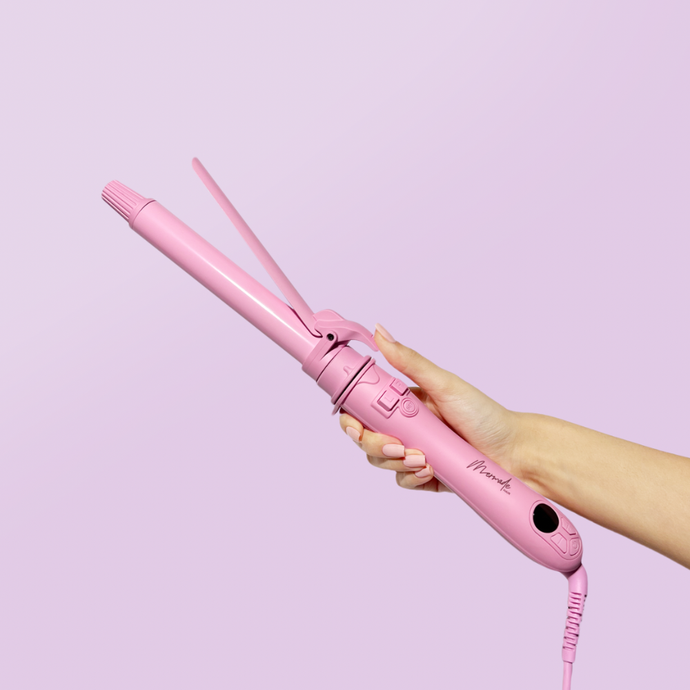 Mermade Hair Spin Curling Iron Pink