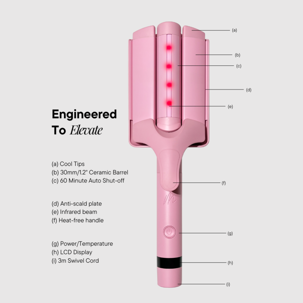 Mermade Hair M Infrared Hair Waver Pink
