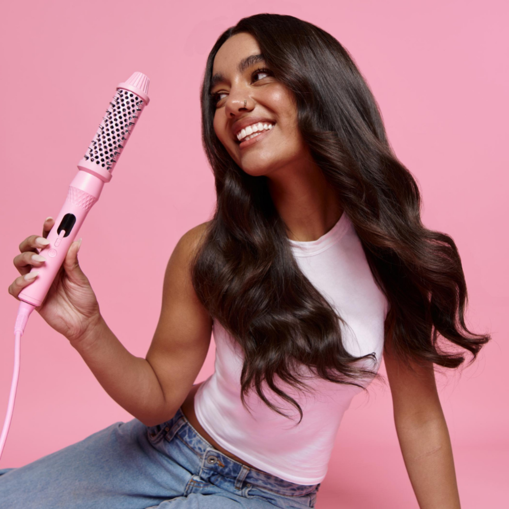 Mermade Hair Infrared Thermal Brush Pink