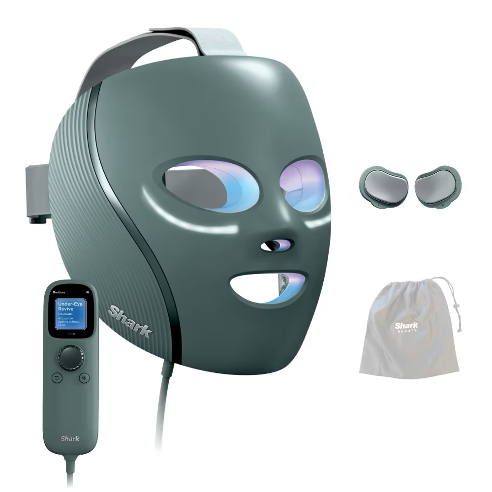 Shark Beauty CryoGlow Under-Eye Cooling & LED Anti-Ageing & Blemish Repair Mask Frosted Green