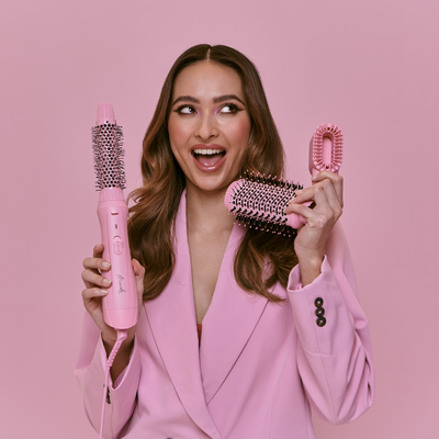 Mermade Hair Interchangeable Blow Dry Brush Pink