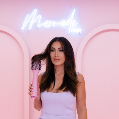 Mermade Hair Blow Dry Brush Pink