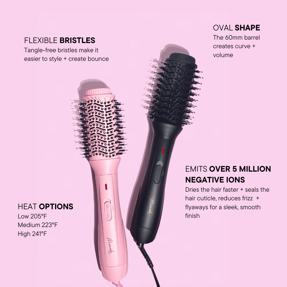 Mermade Hair Blow Dry Brush Pink
