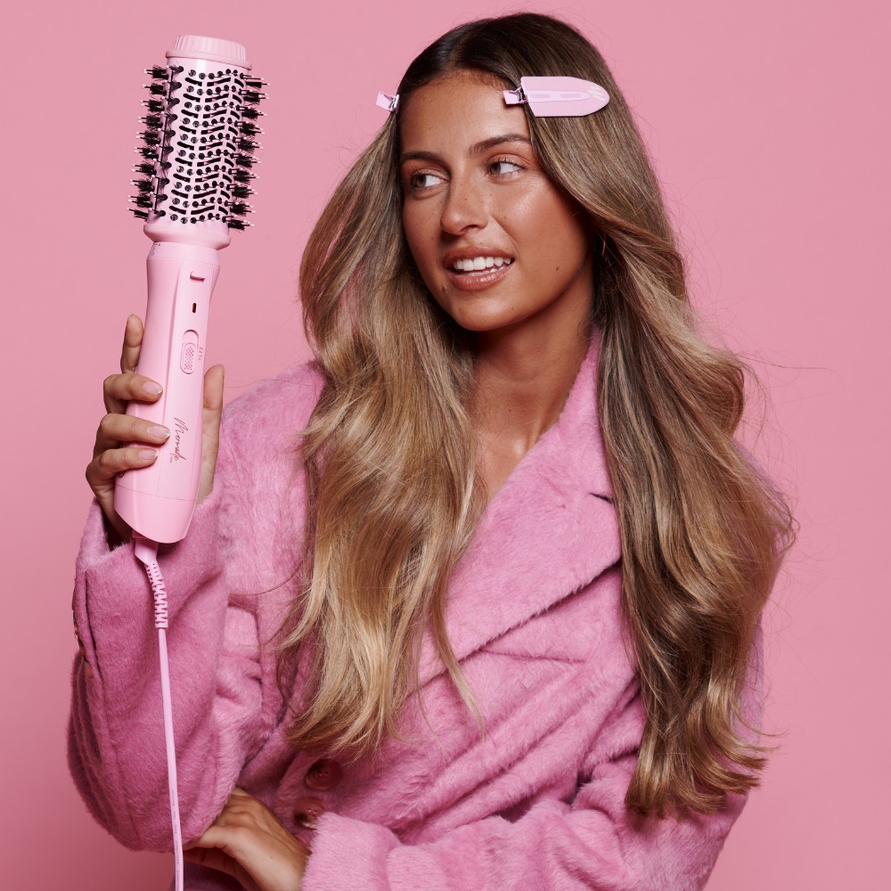 Mermade Hair Blow Dry Brush Pink