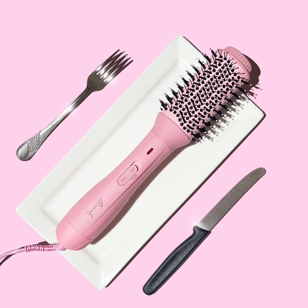 Mermade Hair Blow Dry Brush Pink