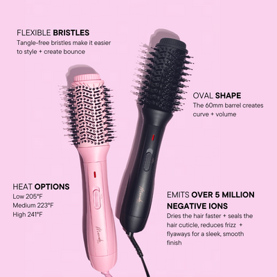 Mermade Hair Blow Dry Brush Black