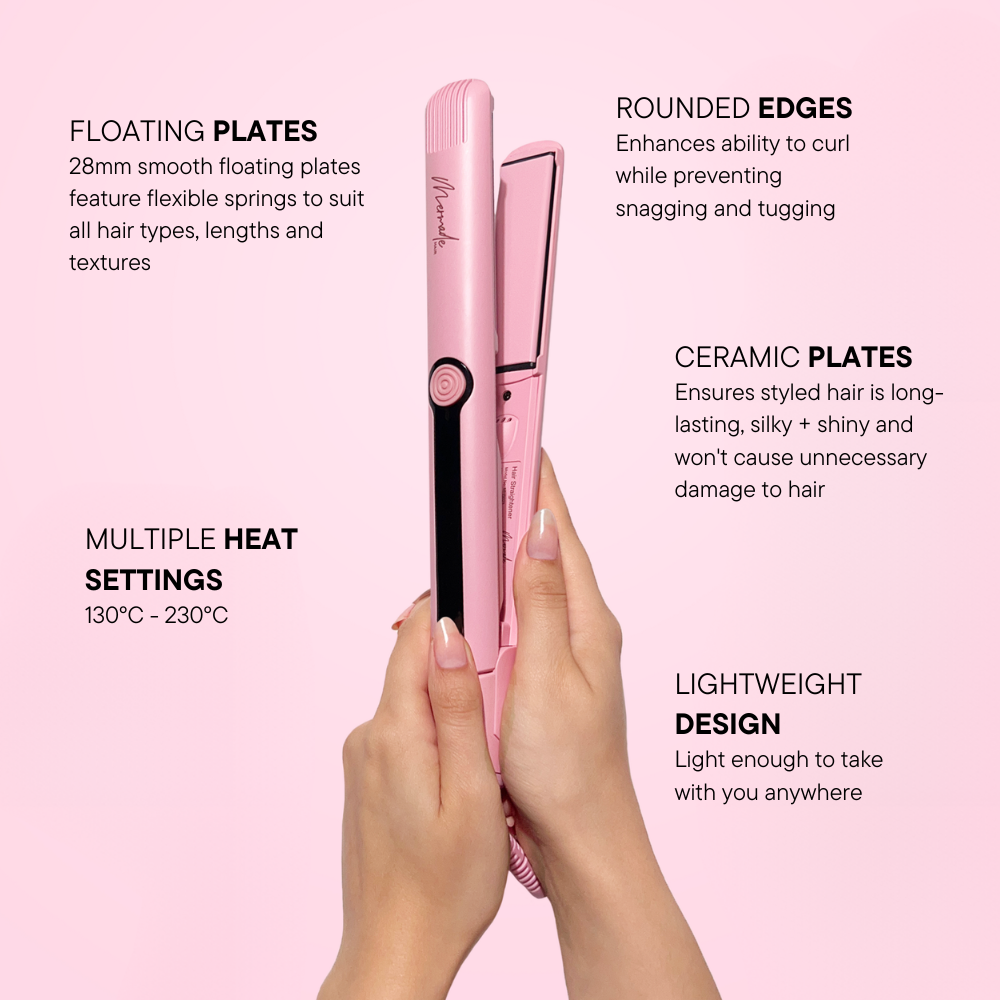 Mermade Hair Hair Straightener 28mm Pink