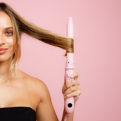 Mermade Hair Spin Curling Iron Pink