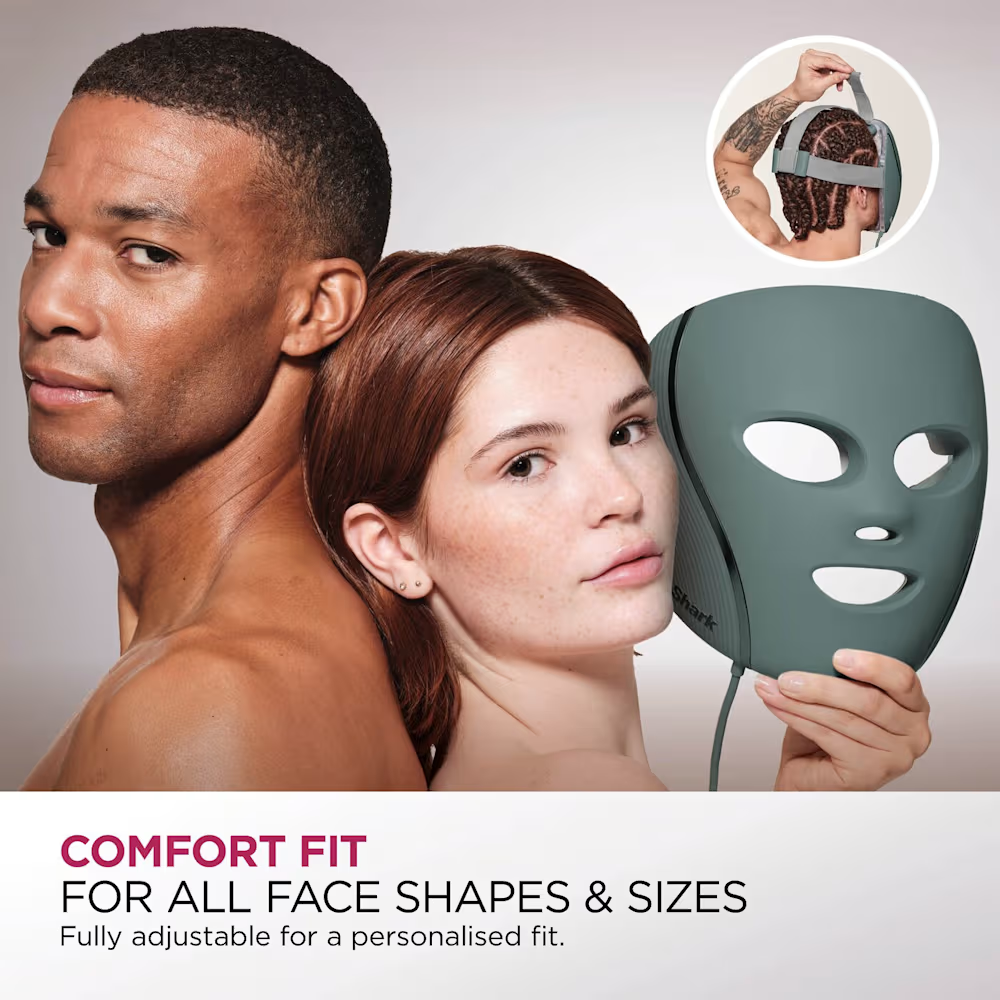 Shark Beauty CryoGlow Under-Eye Cooling & LED Anti-Ageing & Blemish Repair Mask Frosted Green