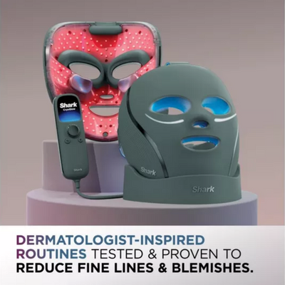 Shark Beauty CryoGlow Under-Eye Cooling & LED Anti-Ageing & Blemish Repair Mask Frosted Green