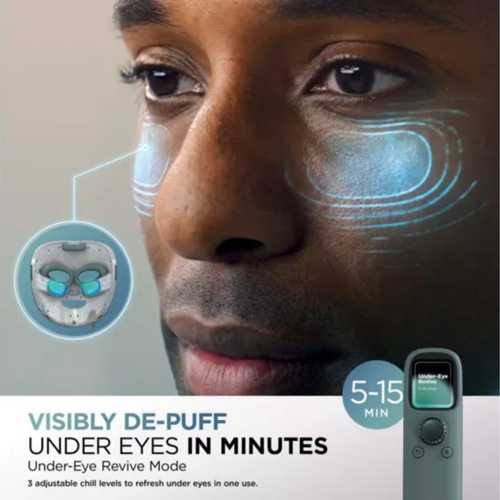 Shark Beauty CryoGlow Under-Eye Cooling & LED Anti-Ageing & Blemish Repair Mask Frosted Green