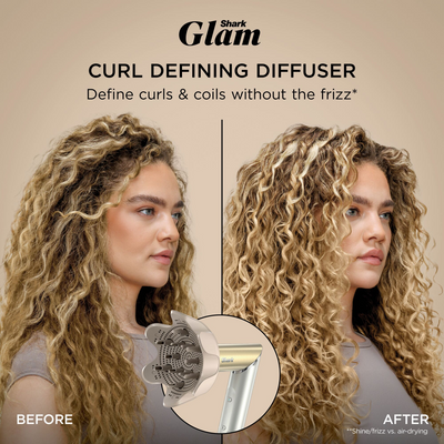 Shark Beauty Glam Ceramic & Air Styling Drying System with Diffuser Gold