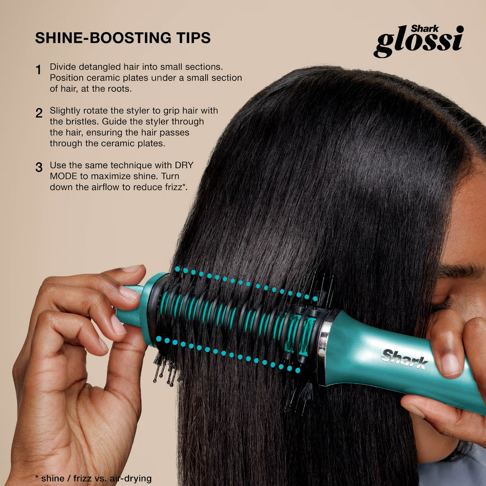 Shark Beauty Glossi 2-In-1 Hot Tool & Air Glosser Juniper