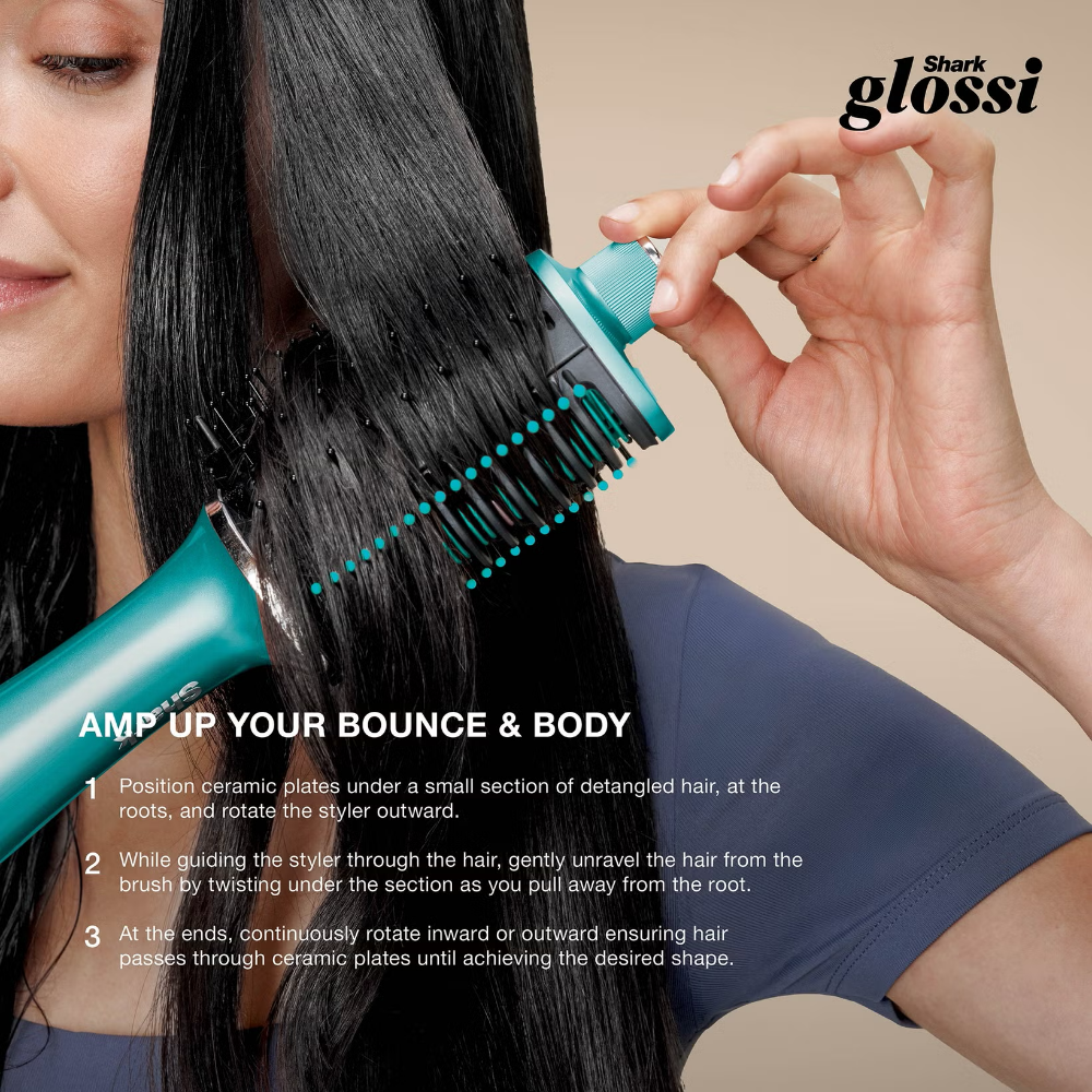 Shark Beauty Glossi 2-In-1 Hot Tool & Air Glosser Juniper