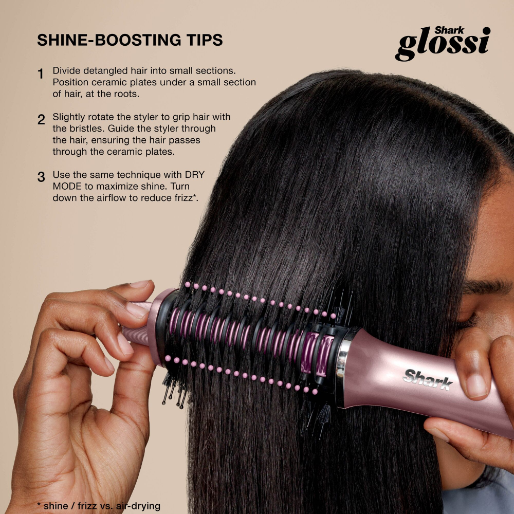 Shark Beauty Glossi 2-In-1 Hot Tool & Air Glosser Lychee