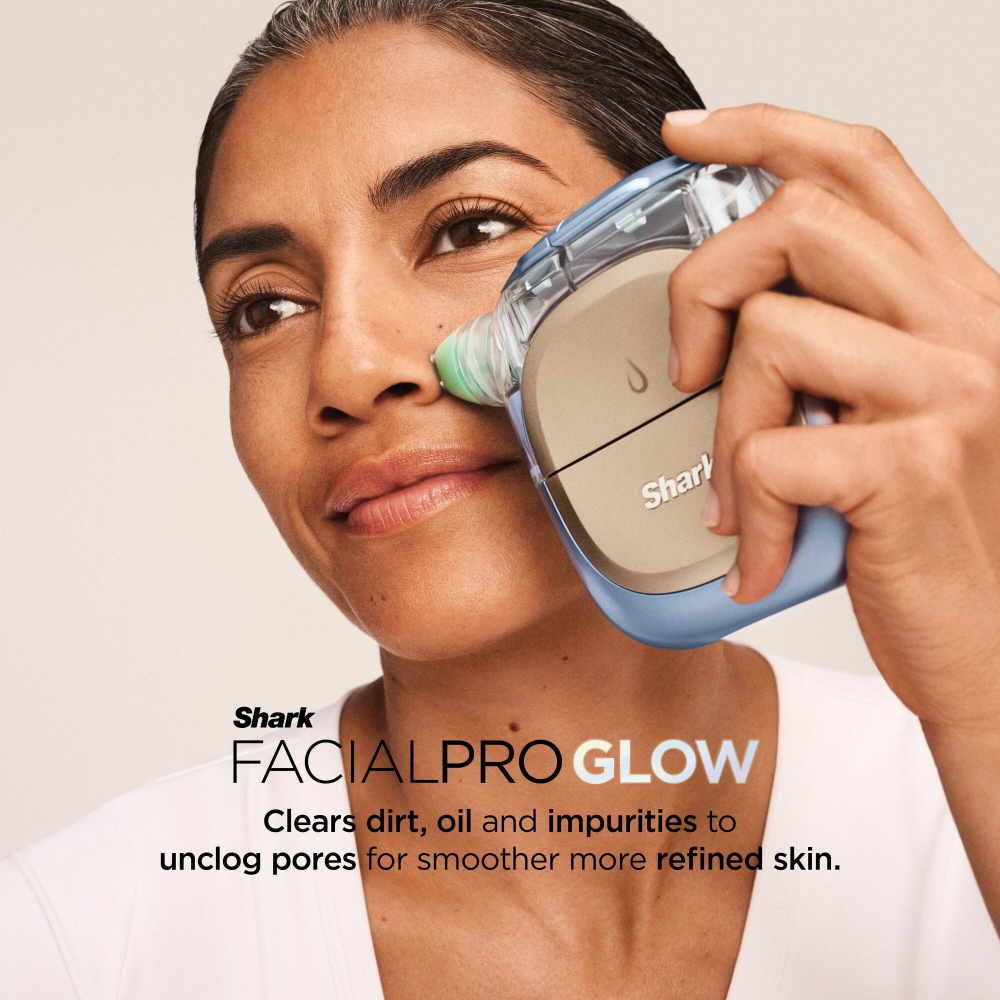 Shark Beauty FacialPro Glow Glow-Boosting At-Home Facial System Spa Blue