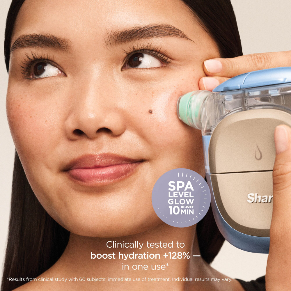 Shark Beauty FacialPro Glow Glow-Boosting At-Home Facial System Spa Blue